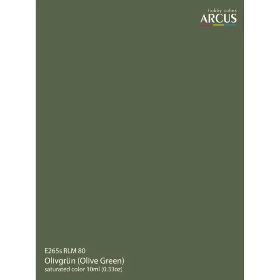 Arcus 265 Enamel Paint Luftwaffe E265s Rlm 80 Olivegrun Olive Green Saturated Color