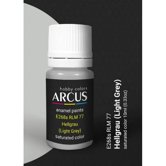 Arcus 268 Enamel Paint Luftwaffe 268 Rlm 77 Hellgrau Light Gray Saturated Color