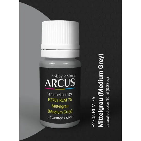Arcus 270 Enamel Paint Luftwaffe 270 Rlm 75 Mittelgrau Medium Grey Saturated Color