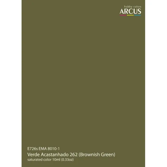 Arcus 726 Enamel Paint Brazilian Air Force Ema 8010 1 Verde Acastanhado 262 Brownish Green Saturated Color Arcus 726 Enamel Paint Brazilian Air Force Ema 8010 1 Verde Acastanhado 262 Brownish Green Saturated Color