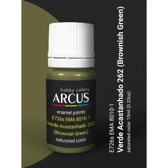 Arcus 726 Enamel Paint Brazilian Air Force Ema 8010 1 Verde Acastanhado 262 Brownish Green Saturated Color Arcus 726 Enamel Paint Brazilian Air Force Ema 8010 1 Verde Acastanhado 262 Brownish Green Saturated Color