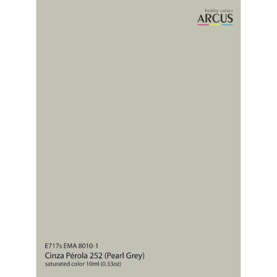 Arcus 717 Enamel Paint Brazilian Air Force Ema 8010 1 Cinza Perola 252 Pearl Grey Saturated Color