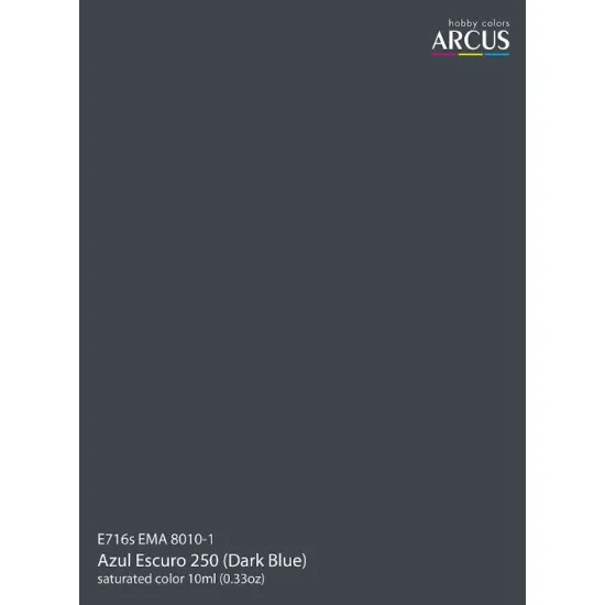 Arcus 716 Enamel Paint Brazilian Air Force Azul Escuro Saturated Color