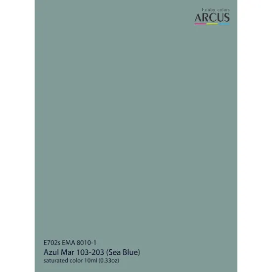 Arcus 702 Enamel Paint Brazilian Air Force Ema 8010 1 Azur Mar 103 203 Sea Blue Saturated Color