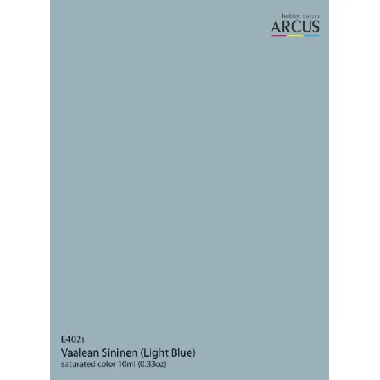 Arcus 402 Enamel Paint Finnish Air Force Vaalean Sininen Light Blue Saturated Color
