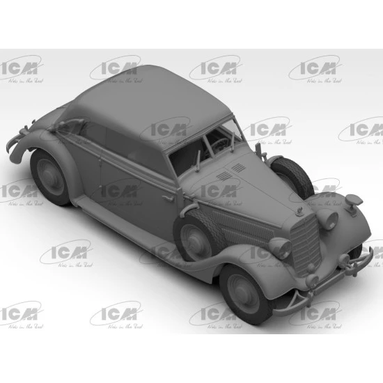 Icm 35542 1/35 Typ 320 W142 Wwii German Staff Car With Canopy Raised