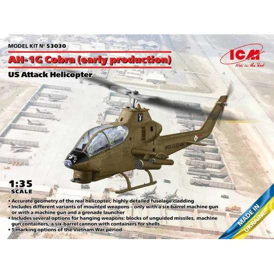 Icm 53030 1/35 Ah 1g Cobra Early Production American Attack Helicopter Icm 53030 1/35 Ah 1g Cobra Early Production American Attack Helicopter