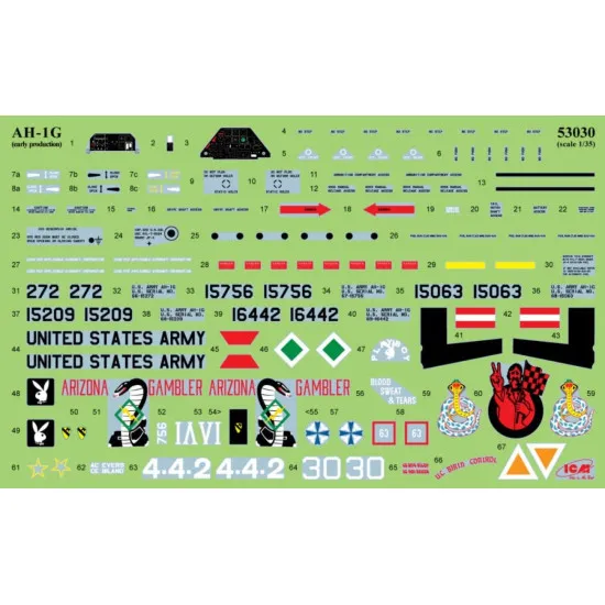 Icm 53030 1/35 Ah 1g Cobra Early Production American Attack Helicopter Icm 53030 1/35 Ah 1g Cobra Early Production American Attack Helicopter