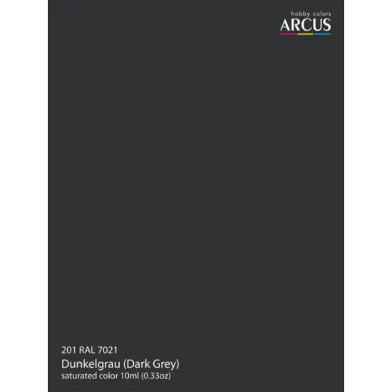 Arcus A201 Acrylic Paint Ral 7021 Dunkelgrau Saturated Color