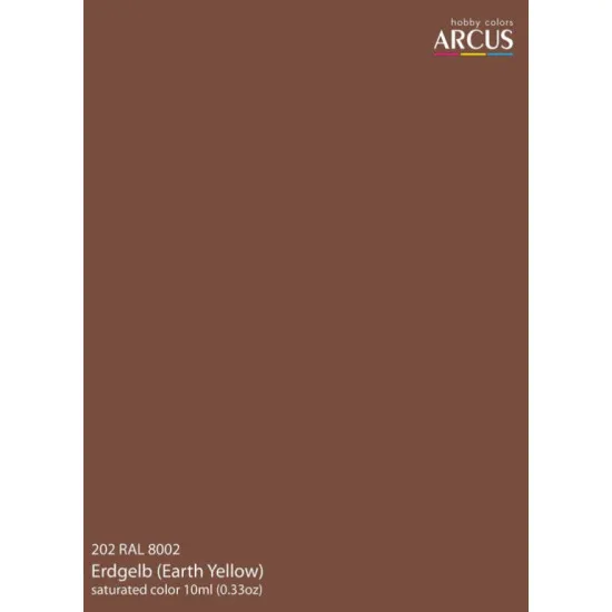 Arcus A202 Acrylic Paint Ral 8002 Erdgelb Saturated Color