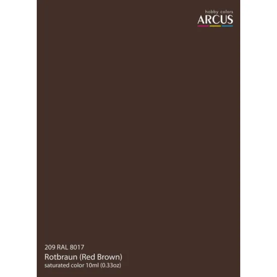 Arcus A209 Acrylic Paint Ral 8017 Rotbraun Saturated Color