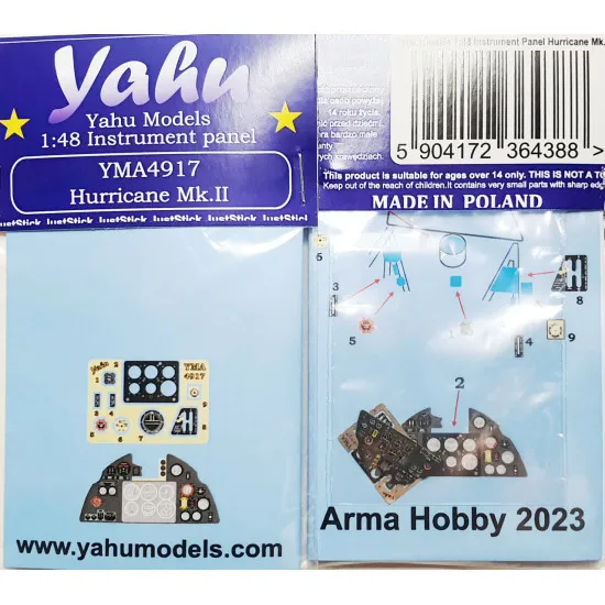 Yahu Model Yma4917 1/48 Hurricane Mk Ii For Arma Hobby Accessories For Aircraft