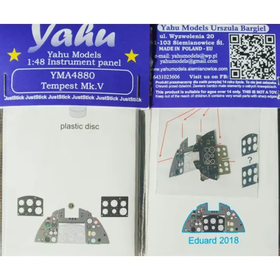 Yahu Model Yma4880 1/48 Tempest Mk V For Eduard Accessories For Aircraft