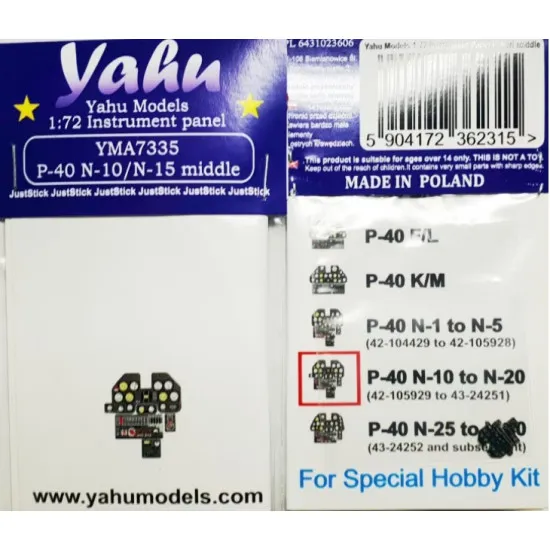Yahu Model Yma7335 1/72 P-40 N Middle N-10 N-15 For Special Hobby Accessories
