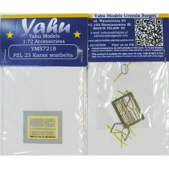Yahu Model Yms7218 1/72 Pzl P 23 P 42 P 43 Seat Belts Accessories For Aircraft