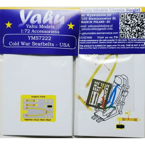 Yahu Model Yms7222 1/72 Cold War Seatbelts Usa Fabric Accessories For Aircraft