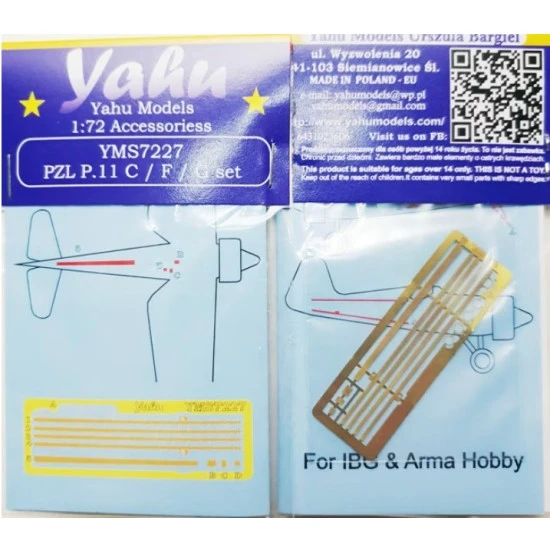 Yahu Model Yms7227 1/72 Pzl P 11 C F G Set For Ibg And Arma Hobby Accessories For Aircraft Yahu Model Yms7227 1/72 Pzl P 11 C F G Set For Ibg And Arma Hobby Accessories For Aircraft