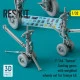 Reskit Rsu32-0088 1/32 F14a Tomcat Landing Gears With Weighted Wheels Set For Tamiya Kit 3d Printing