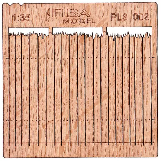 Model Scene Pl3-002 1/35 Wooden Fence Rough Cut Cedar Privacy Fence I
