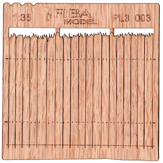 Model Scene Pl3-003 1/35 Wooden Fence Rough Cut Cedar Privacy Fence Ii