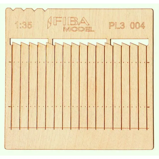 Model Scene Pl3-004 1/35 Wooden Fence Saw Toothed Privacy Fence