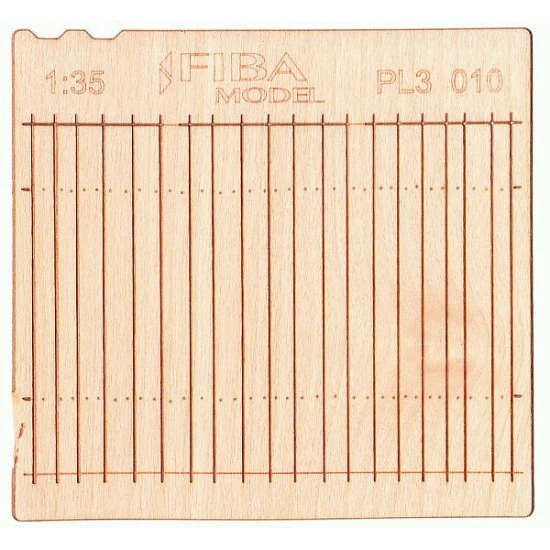 Model Scene Pl3-010 1/35 Wooden Fence Straight Cut Privacy Fence For Diorama