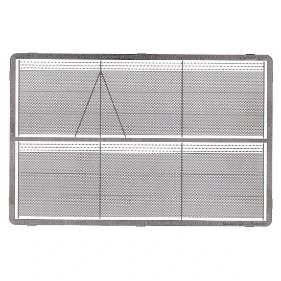 Model Scene 48140 1/72 1/87 High Chain Fence With Barbed Wire 256mm Photo-etched