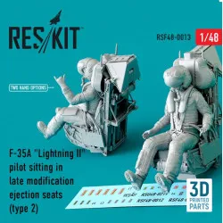 Reskit Rsf48-0013 1/48 F35a Lightning Pilot Sitting In Late Modification Ejection Seats Type 2 3d Printing