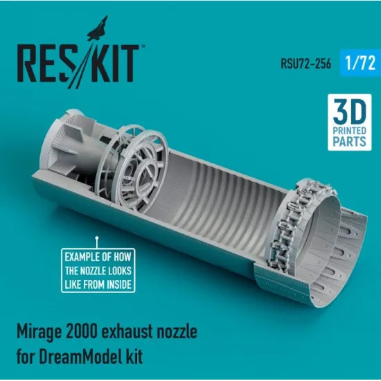 Reskit Rsu72-0256 1/72 Mirage 2000 Exhaust Nozzle For Dreammodel Kit 3d Printing