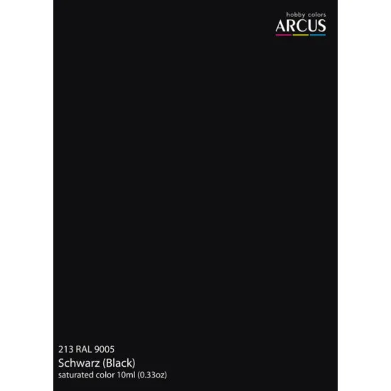 Arcus A213 Acrylic Paint Ral 9005 Schwarz Saturated Color