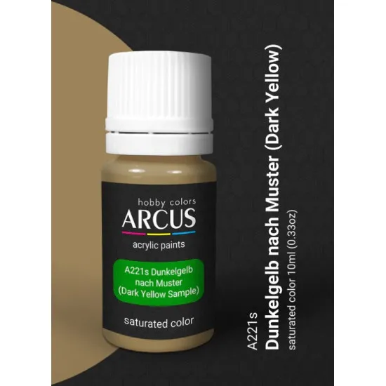 Arcus A221 Acrylic Paint Dunkelgelb Nach Muster Saturated Color