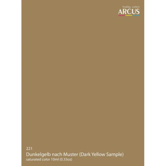 Arcus A221 Acrylic Paint Dunkelgelb Nach Muster Saturated Color