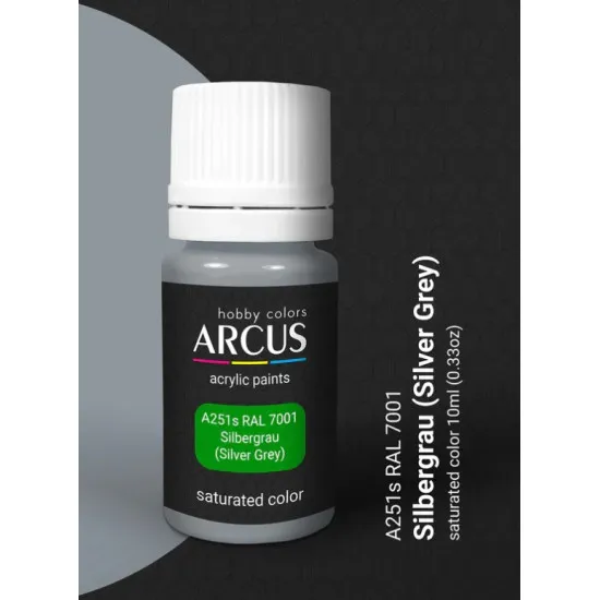 Arcus A251 Acrylic Paint Ral 7001 Silbergrau Saturated Color