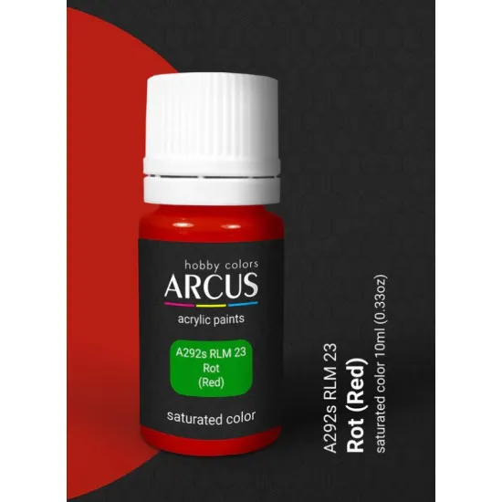 Arcus A292 Acrylic Paint Rlm 23 Rot Saturated Color