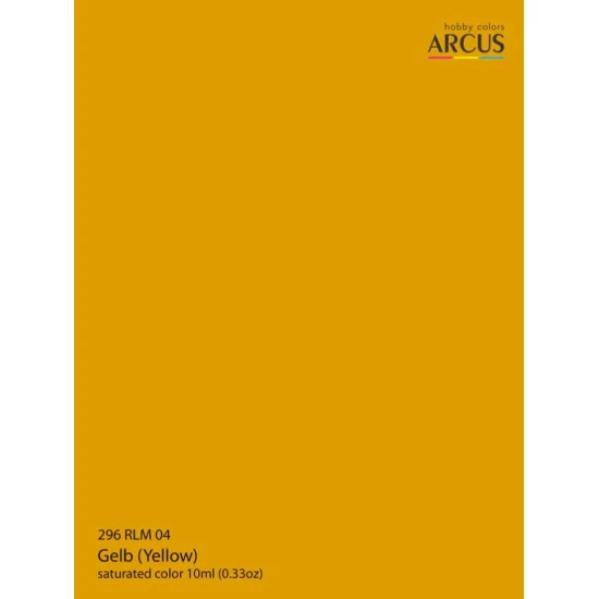 Arcus A296 Acrylic Paint Rlm 04 Gelb Saturated Color