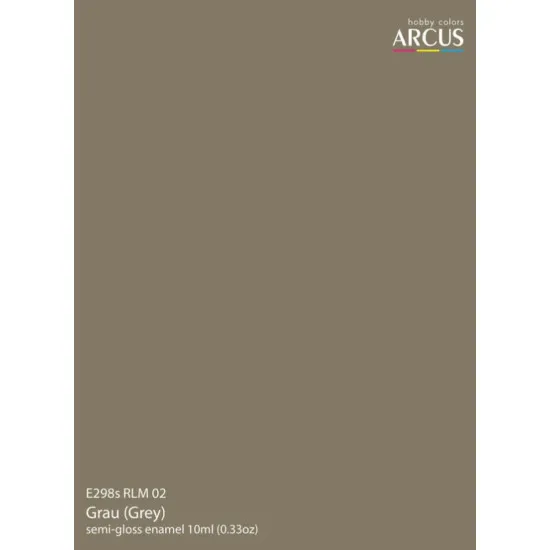 Arcus A298 Acrylic Paint Rlm 02 Grau Grey Saturated Color