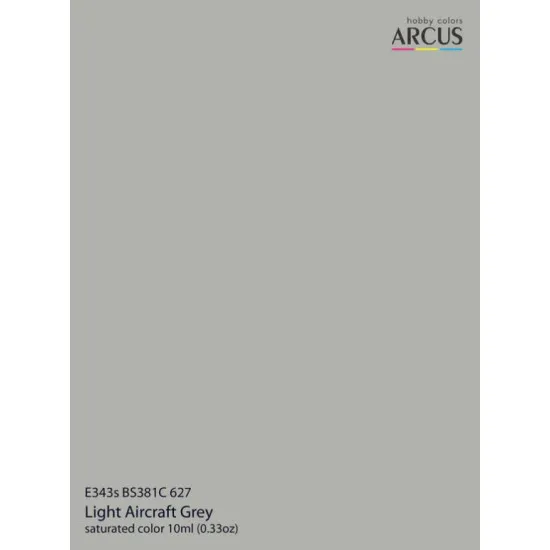 Arcus A343 Acrylic Paint Bs381c 627 Light Aircraft Grey Saturated Color