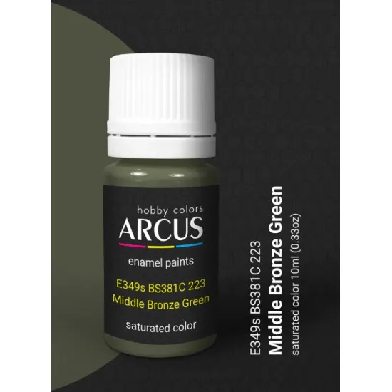 Arcus A349 Acrylic Paint Bs381c Middle Bronze Green Saturated Color