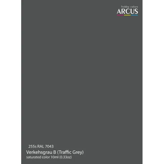 Arcus A255 Acrylic Paint Psu Ukraine Ral 7043 Traffic Grey Saturated Color