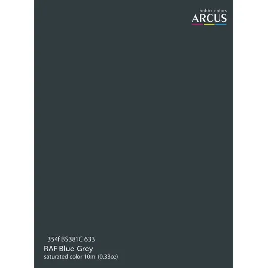 Arcus A354 Acrylic Paint Royal Air Force Raf Blue Grey Saturated Color