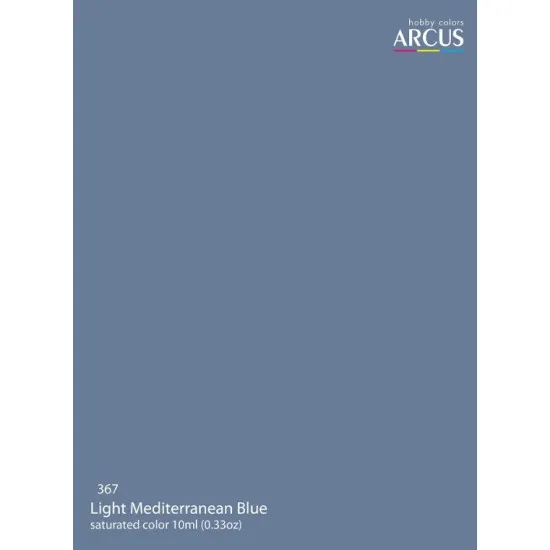 Arcus A367 Acrylic Paint Royal Air Force Light Mediterranean Blue Saturated Color