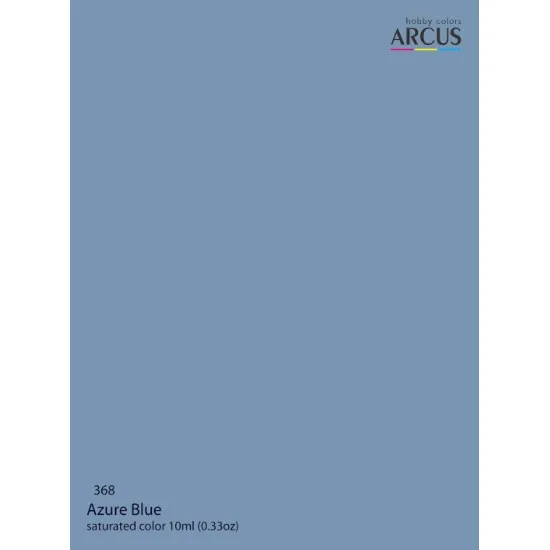 Arcus A368 Acrylic Paint Royal Air Force Azure Blue Saturated Color