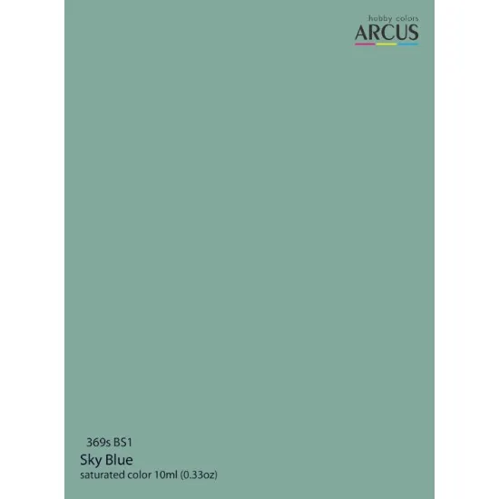 Arcus A369 Acrylic Paint Royal Air Force Bs1 Sky Blue Saturated Color