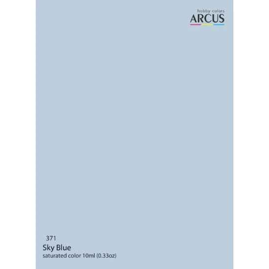 Arcus A371 Acrylic Paint Royal Air Force Sky Blue Saturated Color