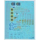 Foxbot 48-067t 1/48 Sukhoi Su27ubm Air Force Of Ukraine Digital Camouflage Stickers With Masks And Additional Numbers