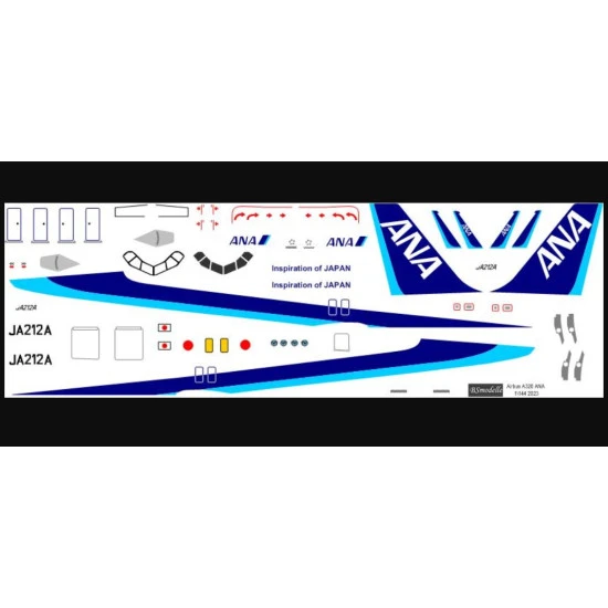 Bsmodelle 144593 1/144 Airbus A320 Ana Decal For Aircraft Model Kit