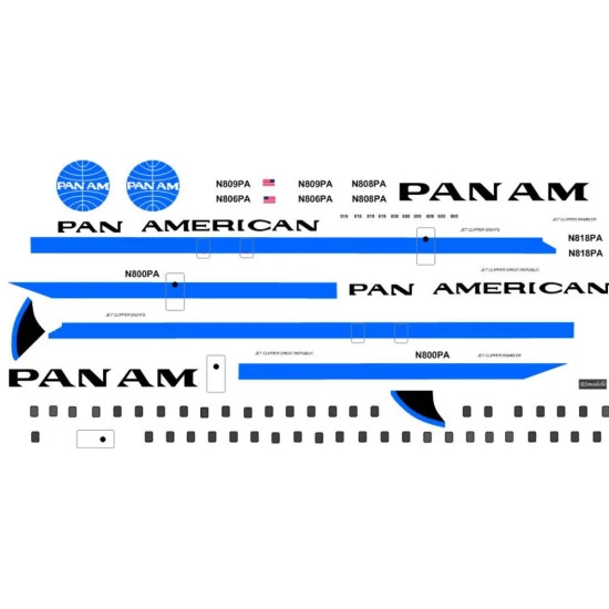Bsmodelle 144589 1/144 Mc Donnell Douglas Dc 8 Pan Am Decal Model