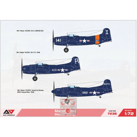 Aa Models 7238 1/72 Martin Am 1 Mauler Early Plastic Model Kit