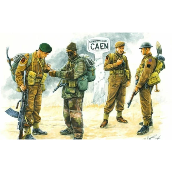 Master Box 3512 1/35 Wwii British Troops, Caen, 1944 Plastic Model Kit