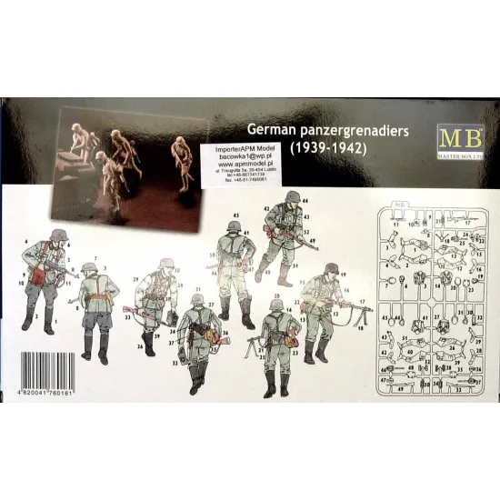 Master Box 3513 1/35 German Panzergrenadiers 1939 1942 Ww Ii Plastic Figures Kit
